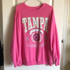 Hollister | Sweaters | Hollister Hot Pink Tampa Crewneck | Poshmark